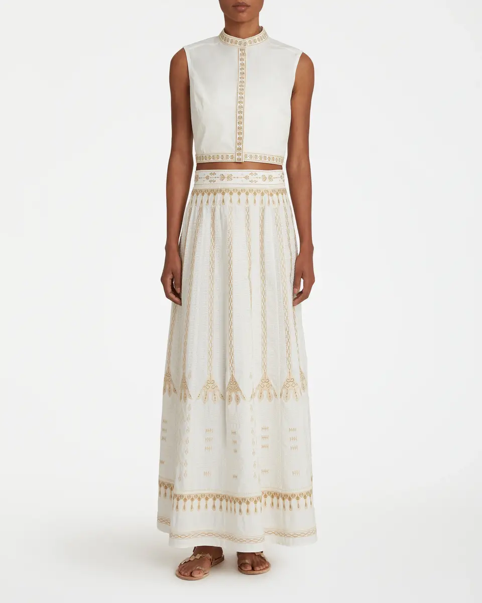 Emporio Sirenuse Camille Skirt with Calliope Embroidery | Thumbnail 2