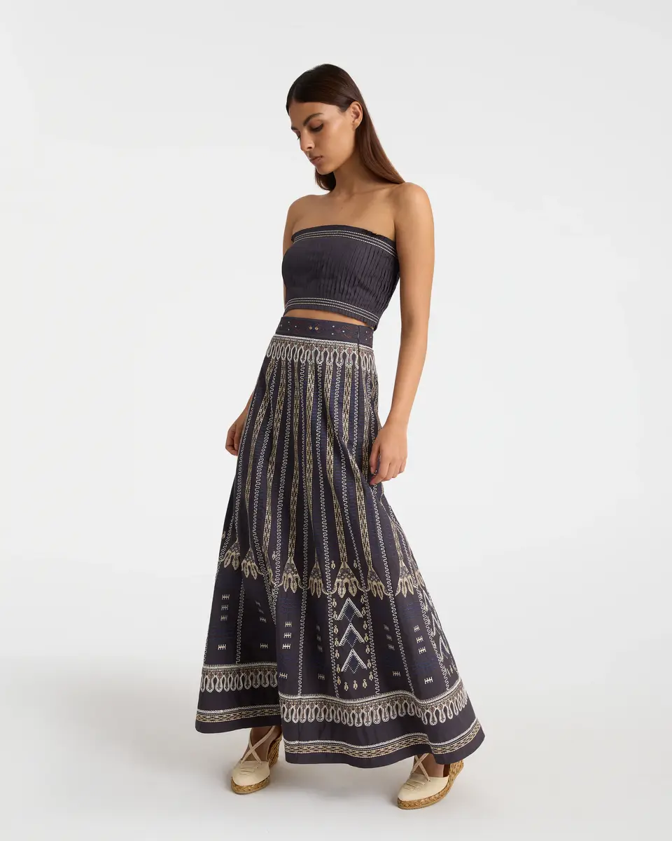Emporio Sirenuse Camille Skirt with Calliope Embroidery | Thumbnail 5