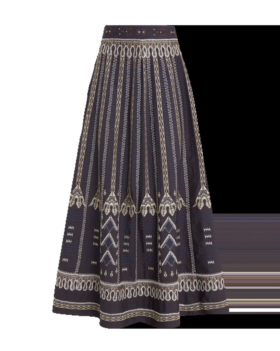 Emporio Sirenuse Camille Skirt with Calliope Embroidery | Thumbnail 6