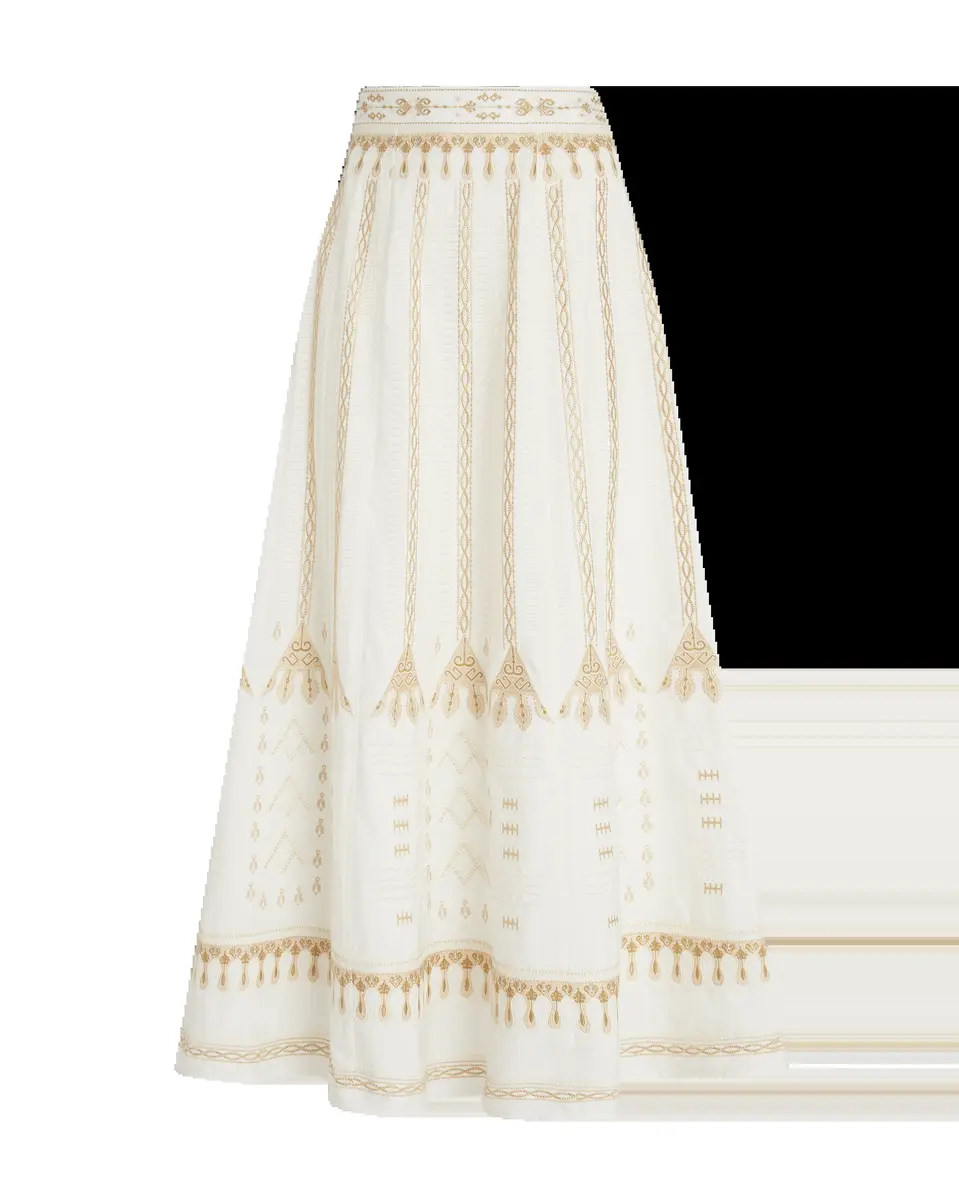 Emporio Sirenuse Camille Skirt with Calliope Embroidery