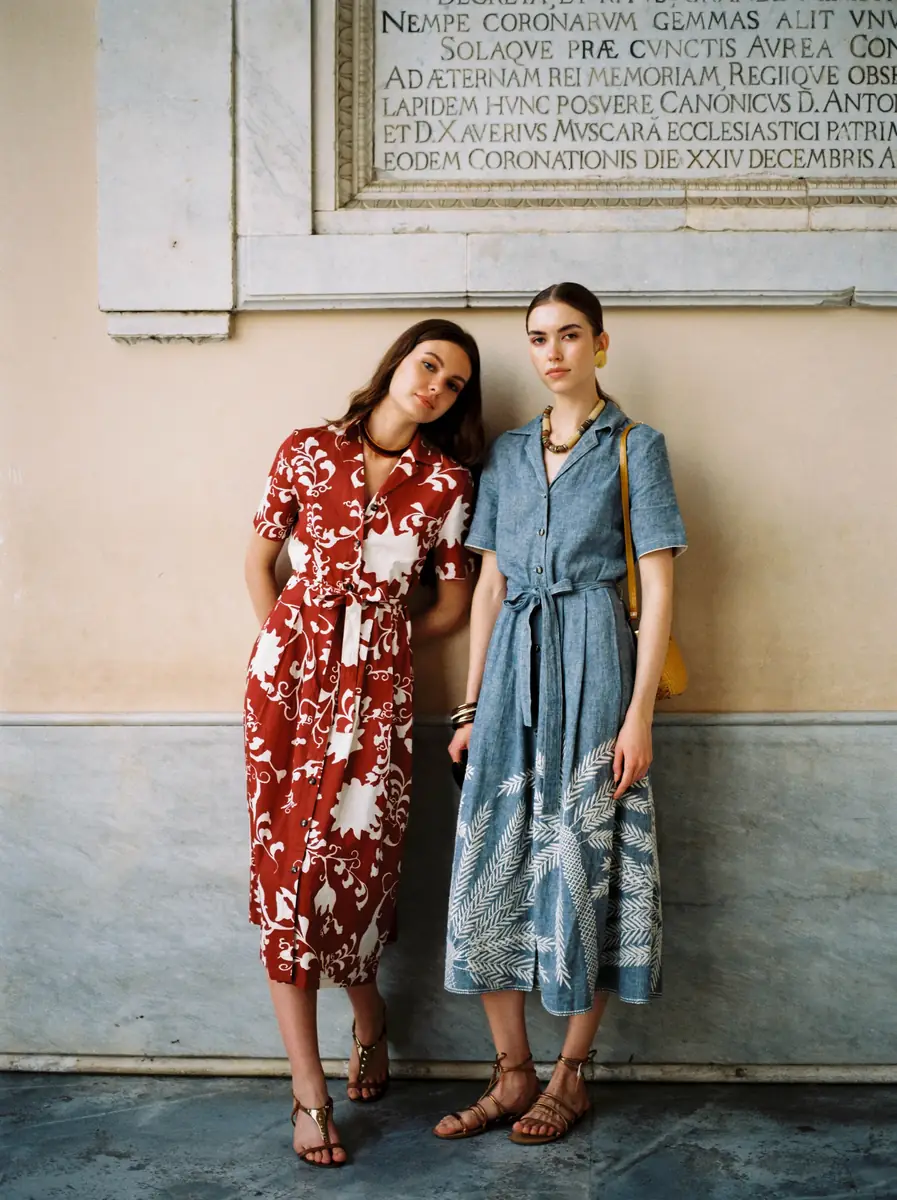 Emporio Sirenuse Claudia Dress with Palm Embroidery | Thumbnail 7 Emporio Sirenuse Claudia Dress with Palm Embroidery | Thumbnail 7