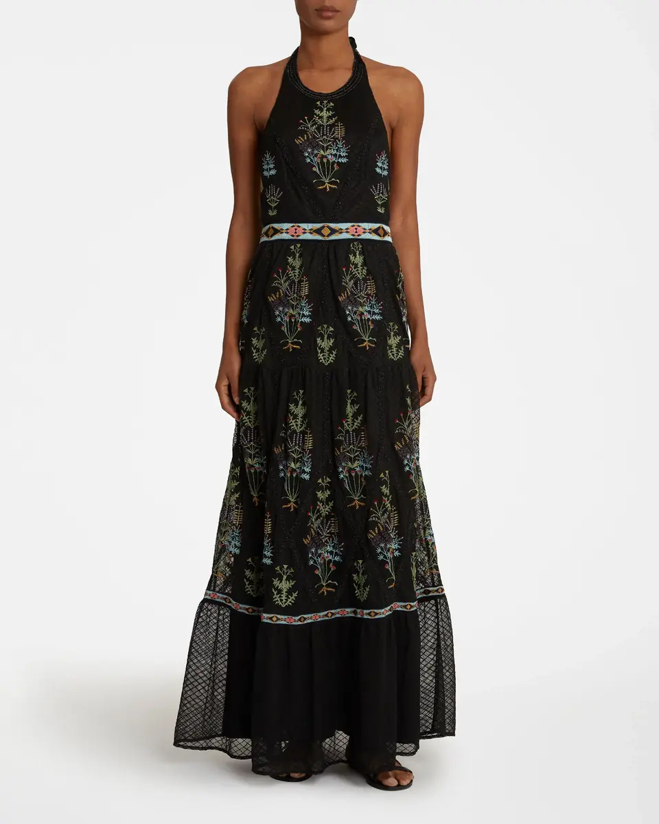 Emporio Sirenuse Clelia Dress with Agra Embroidery | Thumbnail 2 Emporio Sirenuse Clelia Dress with Agra Embroidery | Thumbnail 2