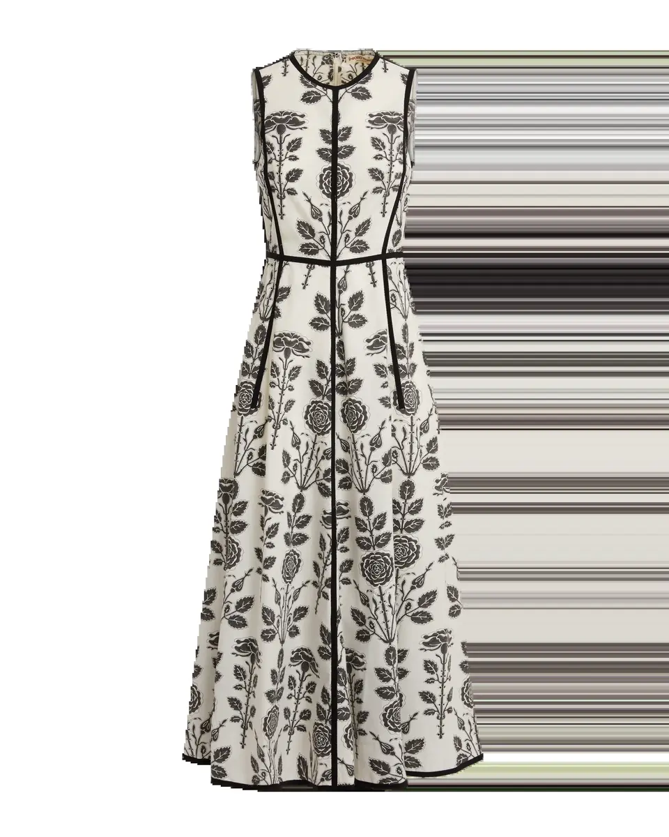 Emporio Sirenuse Clodette Dress in Black Rose Print | Thumbnail 4 Emporio Sirenuse Clodette Dress in Black Rose Print | Thumbnail 4