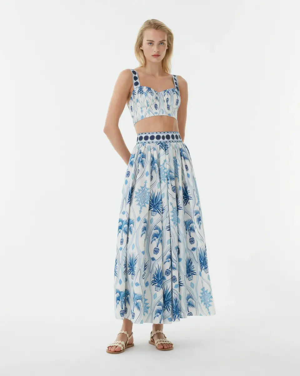 Emporio Sirenuse Dalia Top in Garden Mesh Print | Thumbnail 3 Emporio Sirenuse Dalia Top in Garden Mesh Print | Thumbnail 3