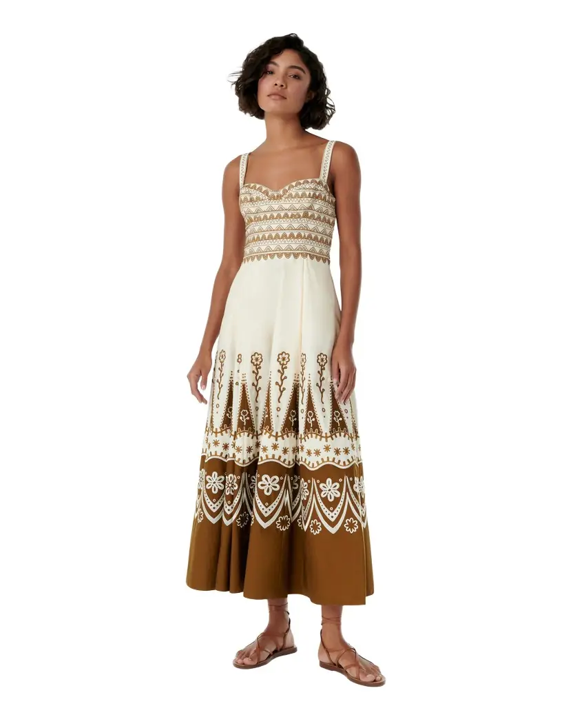 Emporio Sirenuse Elida Dress with Alabama Embroidery | Image 1 Emporio Sirenuse Elida Dress with Alabama Embroidery | Image 1