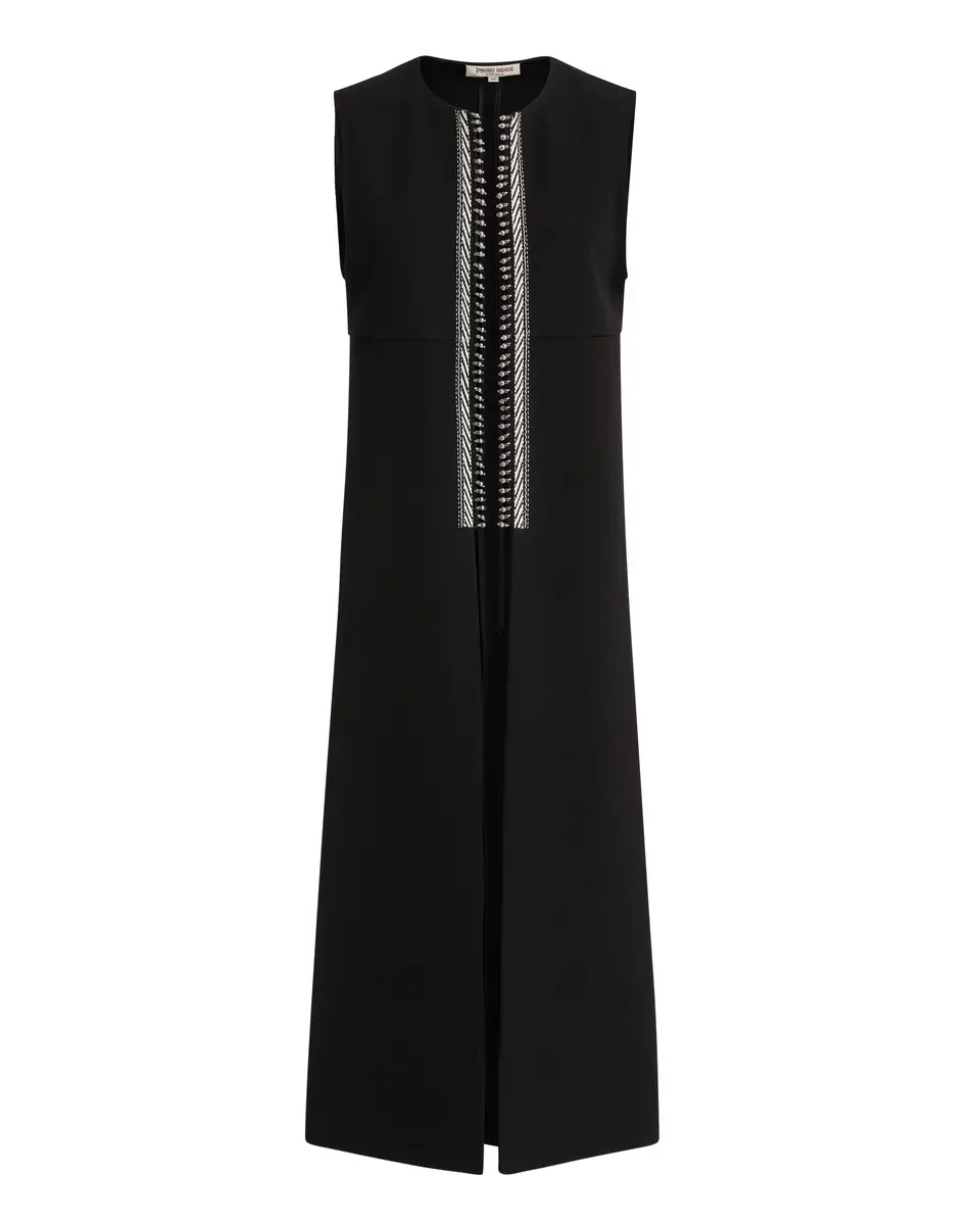 Emporio Sirenuse Felix Vest in Black Assam | Thumbnail 4