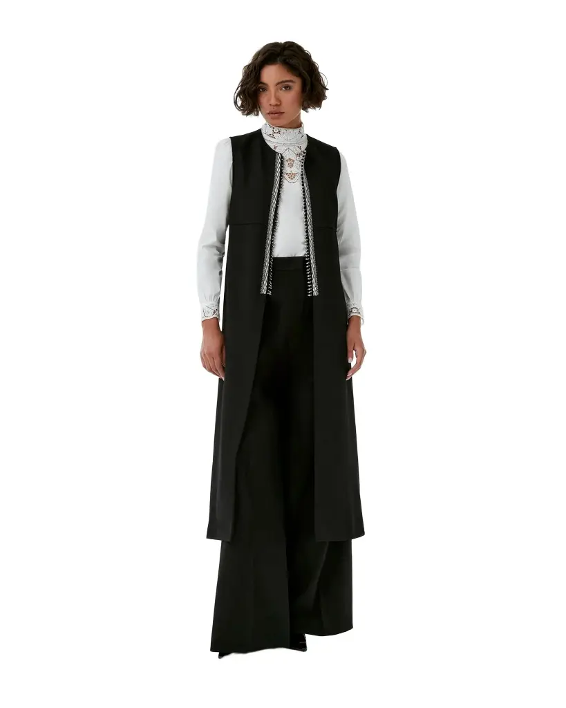 Emporio Sirenuse Felix Vest in Black Assam