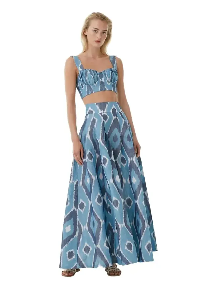 Flaminia Skirt in Diamond Ikat Flaminia Skirt in Diamond Ikat