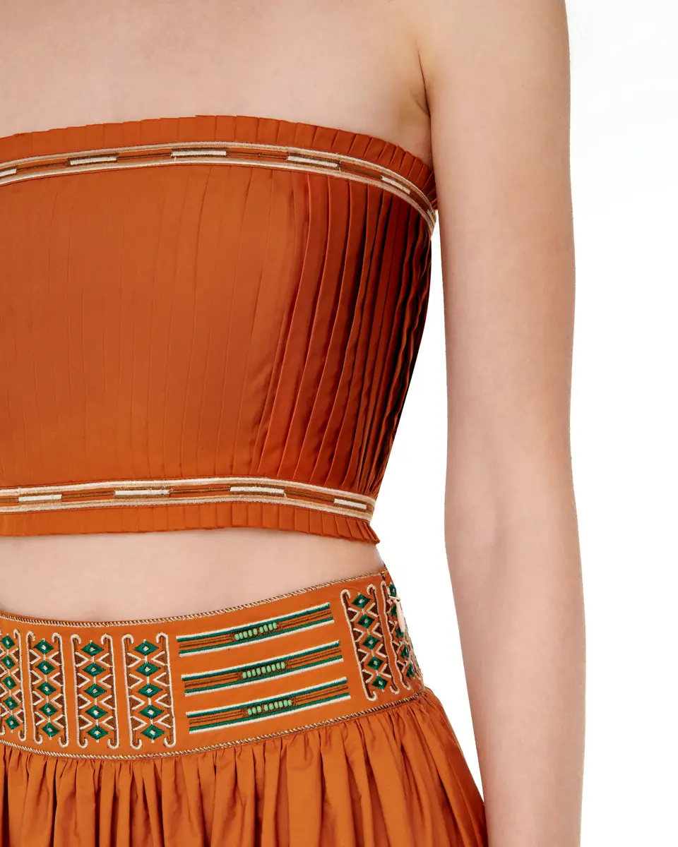 Emporio Sirenuse Flavia Top with Backgammon Embroidery | Thumbnail 2 Emporio Sirenuse Flavia Top with Backgammon Embroidery | Thumbnail 2