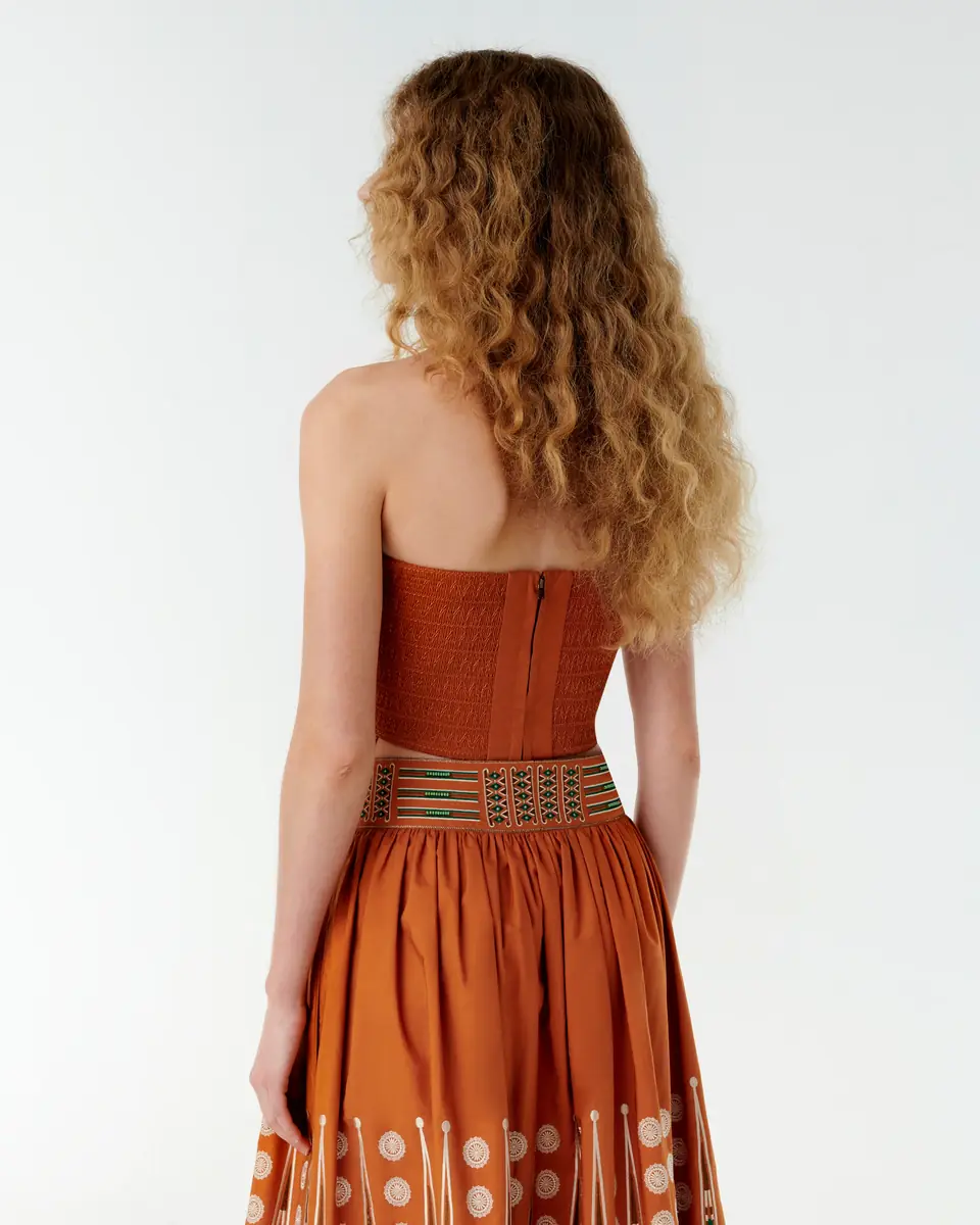 Emporio Sirenuse Flavia Top with Backgammon Embroidery | Thumbnail 4 Emporio Sirenuse Flavia Top with Backgammon Embroidery | Thumbnail 4