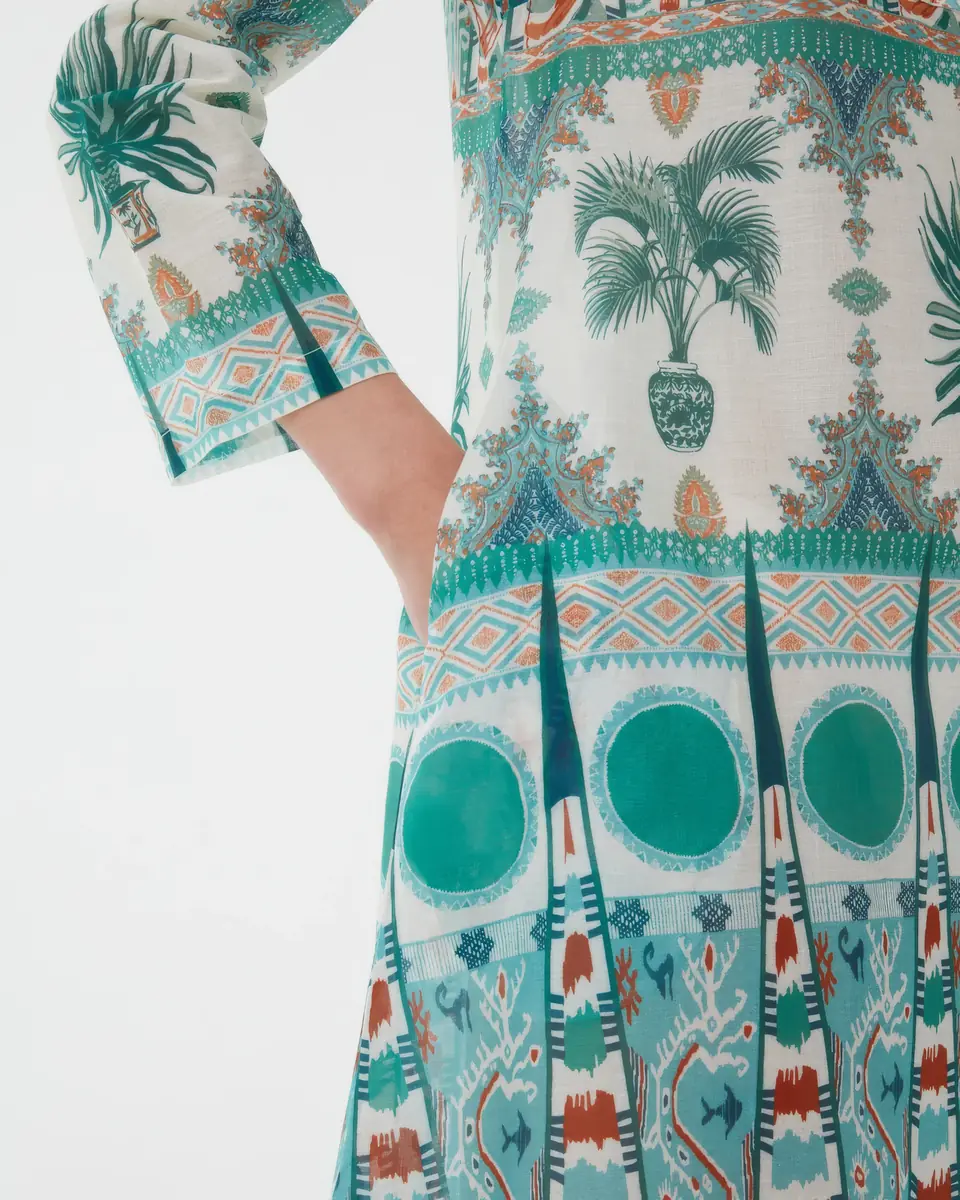 Emporio Sirenuse Giada Caftan in Tribal Botanic Print | Thumbnail 4 Emporio Sirenuse Giada Caftan in Tribal Botanic Print | Thumbnail 4