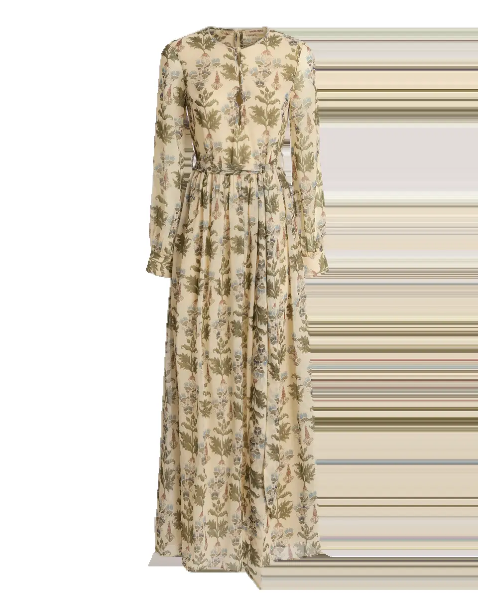 Emporio Sirenuse Giorgina Dress in Shiny Persian Botanic Print