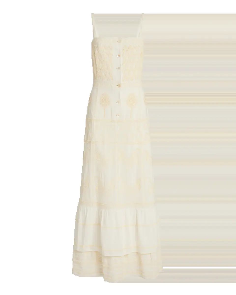 Emporio Sirenuse Indah Dress with Greek Rooster Embroidery | Thumbnail 4 Emporio Sirenuse Indah Dress with Greek Rooster Embroidery | Thumbnail 4