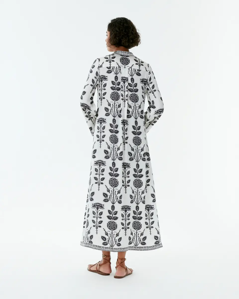 Emporio Sirenuse Jenna Caftan in Black Rose Print | Thumbnail 3 Emporio Sirenuse Jenna Caftan in Black Rose Print | Thumbnail 3