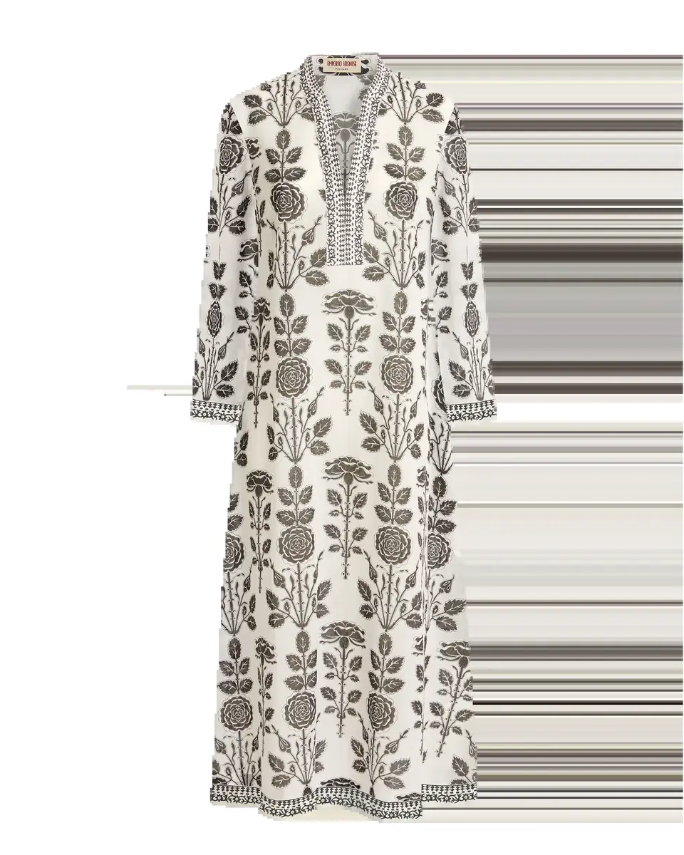 Emporio Sirenuse Jenna Caftan in Black Rose Print | Thumbnail 4 Emporio Sirenuse Jenna Caftan in Black Rose Print | Thumbnail 4