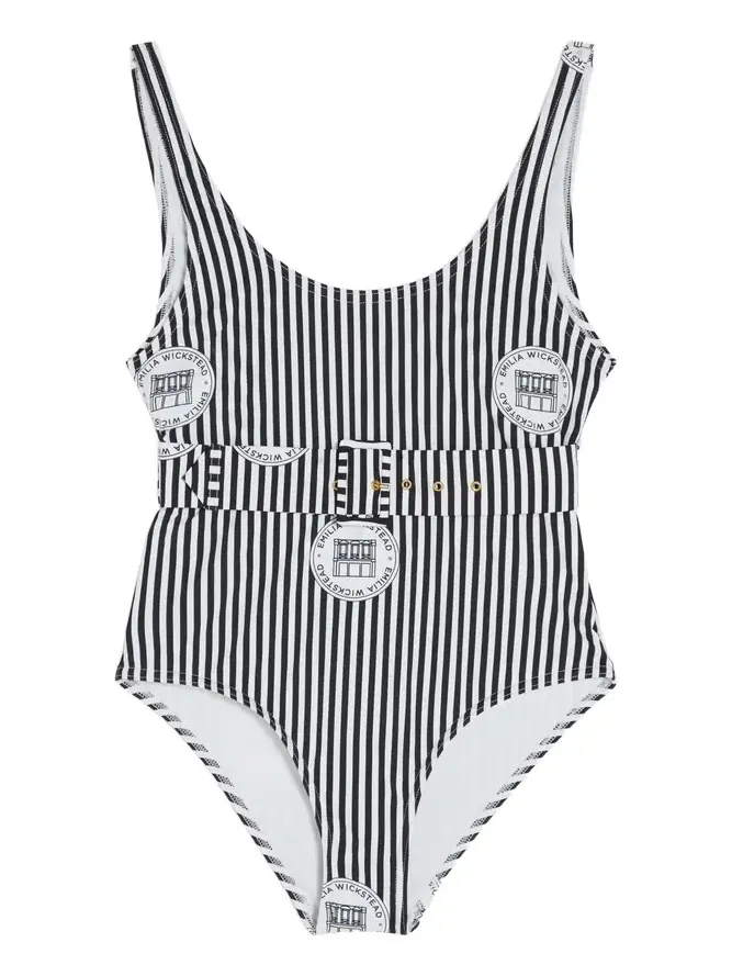 Jenny One Piece Monogram Striped Jenny One Piece Monogram Striped