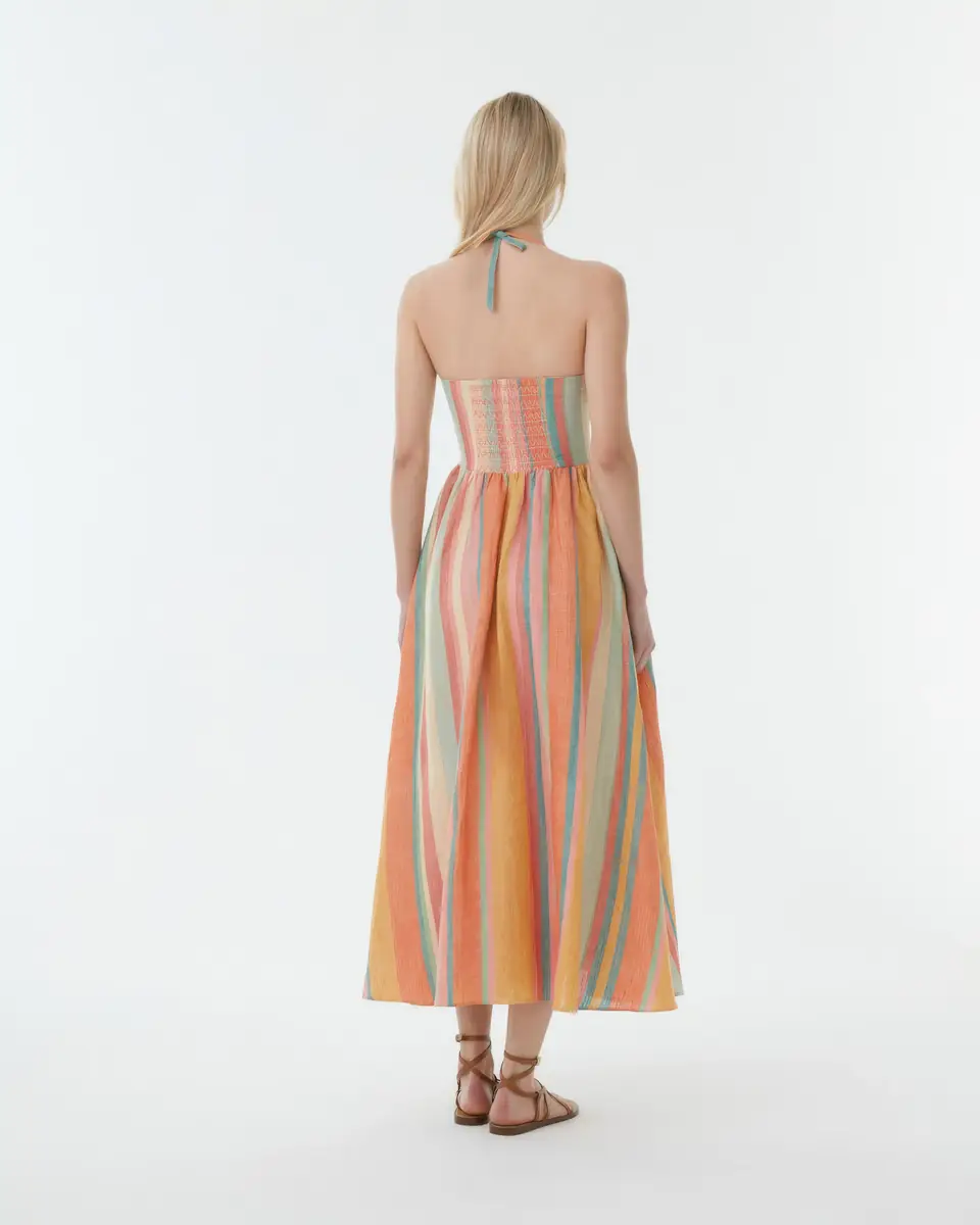 Emporio Sirenuse Johanna Dress in Rainbow Stripes | Thumbnail 3 Emporio Sirenuse Johanna Dress in Rainbow Stripes | Thumbnail 3