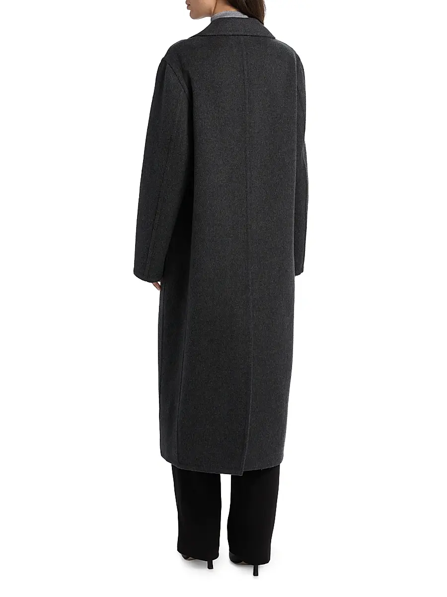 Vince Women's Wool-Blend Double-Breasted Longline Coat | Thumbnail 5