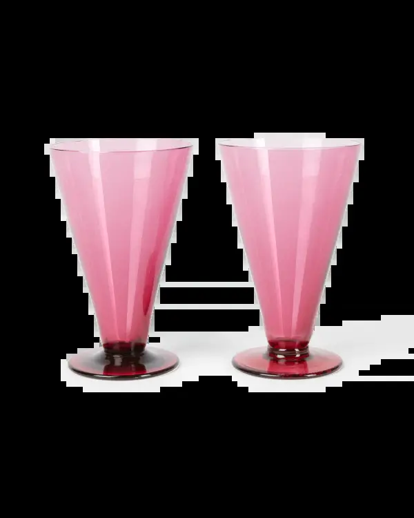 Emporio Sirenuse Large Coloured Stemmed Glass Set of 2 | Image 1 Emporio Sirenuse Large Coloured Stemmed Glass Set of 2 | Image 1