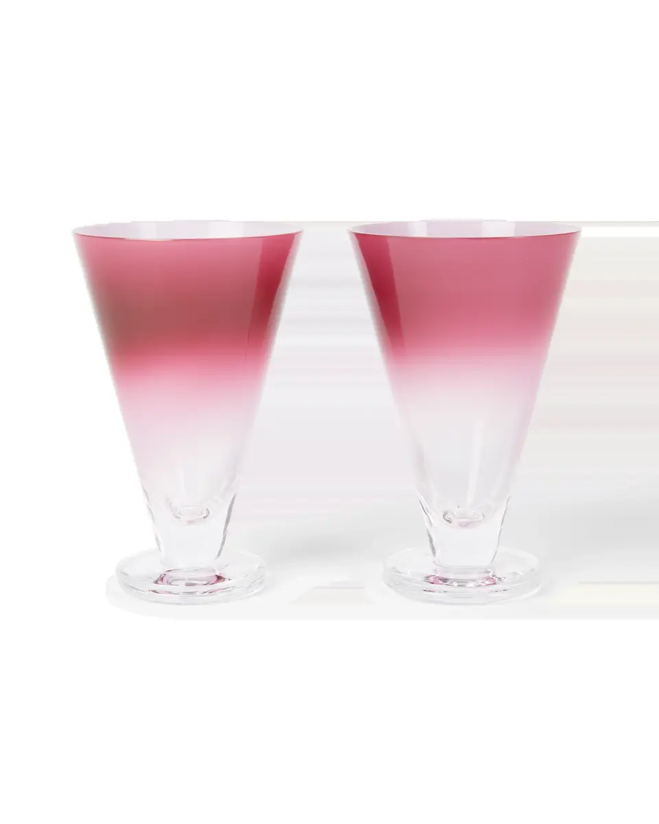 Emporio Sirenuse Large Gradient Stemmed Glass Set of 2 | Image 1 Emporio Sirenuse Large Gradient Stemmed Glass Set of 2 | Image 1