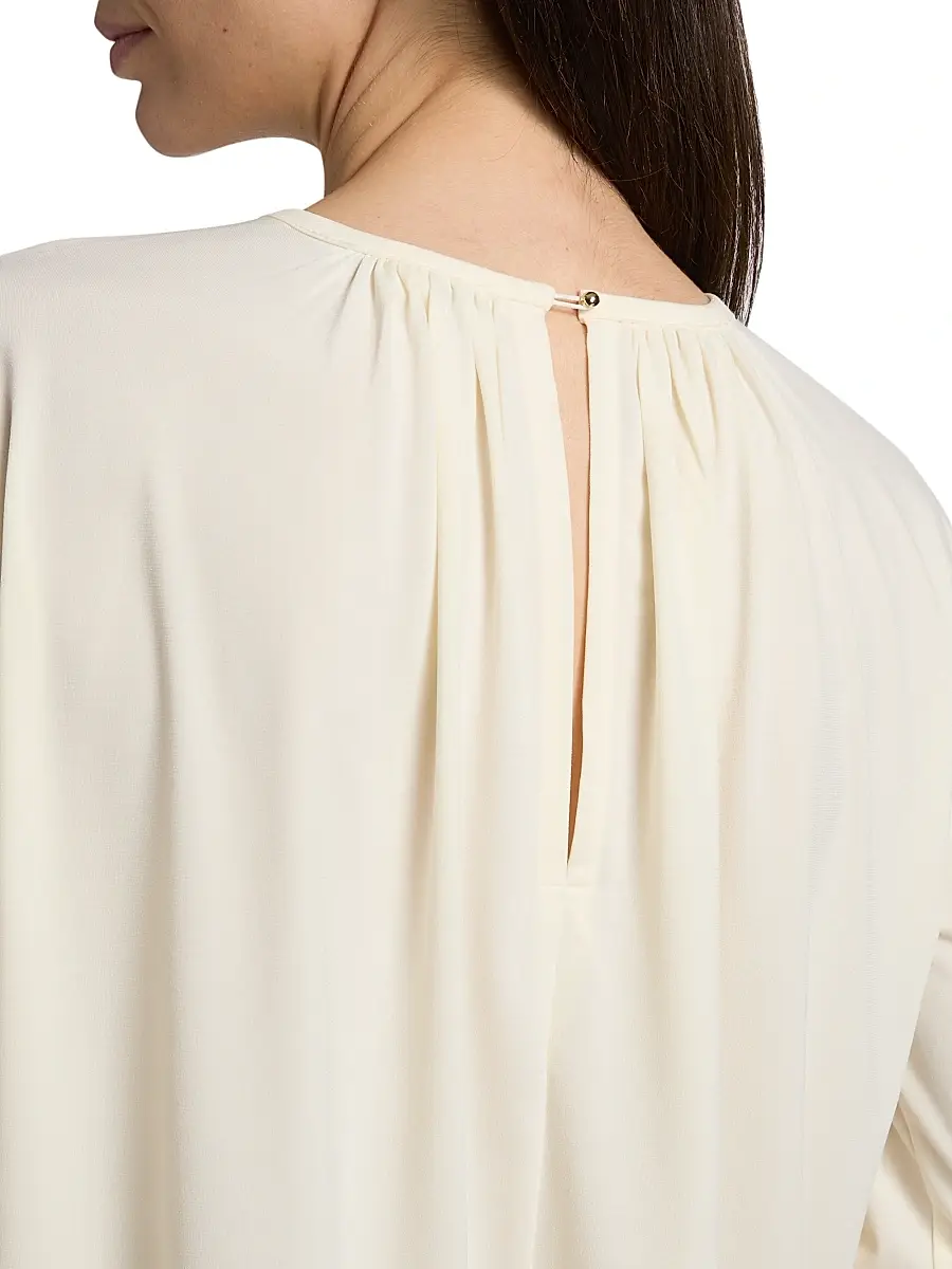 Vince Women's Gathered Crewneck Blouse | Thumbnail 6 Vince Women's Gathered Crewneck Blouse | Thumbnail 6