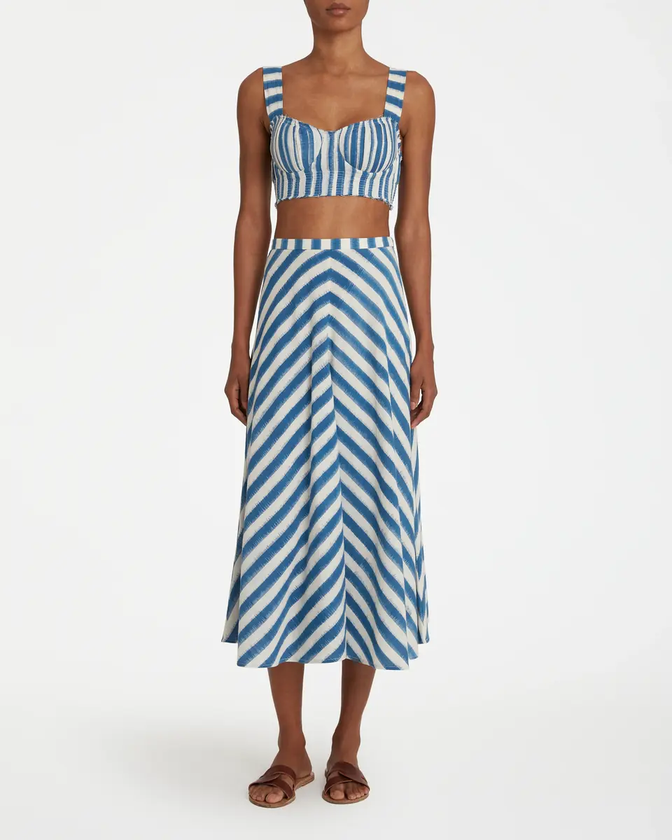 Emporio Sirenuse Marta Skirt in Ikat Stripes | Thumbnail 4 Emporio Sirenuse Marta Skirt in Ikat Stripes | Thumbnail 4
