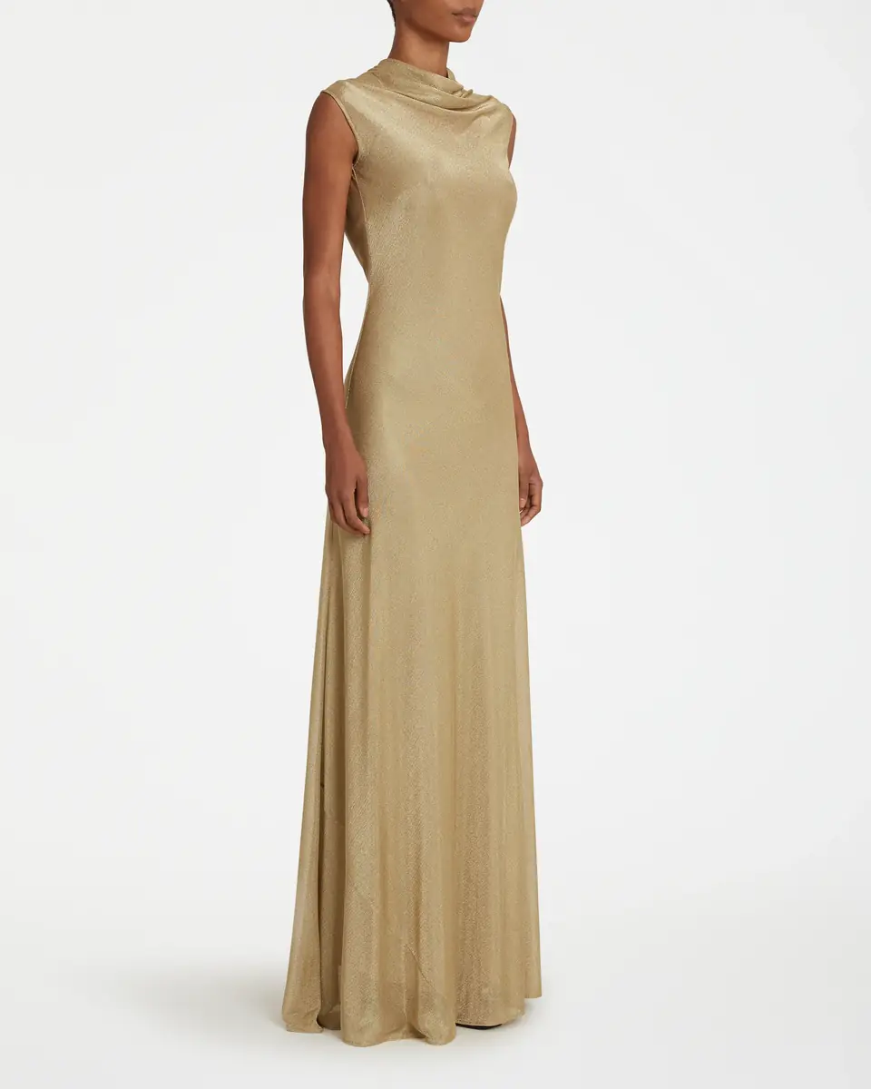 Emporio Sirenuse Matilde Dress in Metallic Jersey | Thumbnail 5 Emporio Sirenuse Matilde Dress in Metallic Jersey | Thumbnail 5
