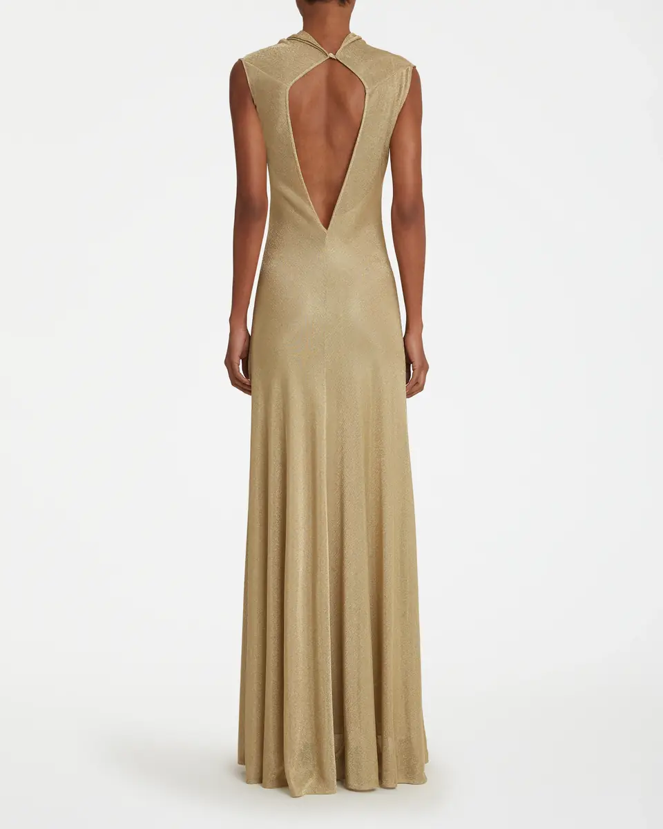 Emporio Sirenuse Matilde Dress in Metallic Jersey | Thumbnail 6 Emporio Sirenuse Matilde Dress in Metallic Jersey | Thumbnail 6