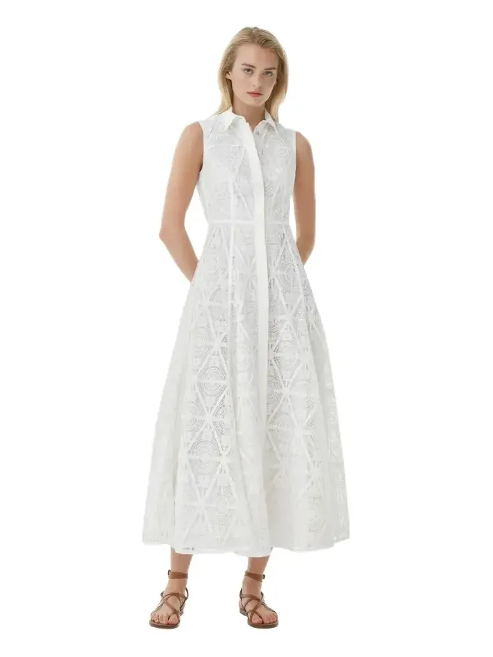 Miralda Dress in Macramè
