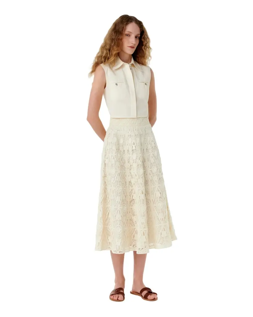 Emporio Sirenuse Mulia Skirt in Macramè | Image 1 Emporio Sirenuse Mulia Skirt in Macramè | Image 1