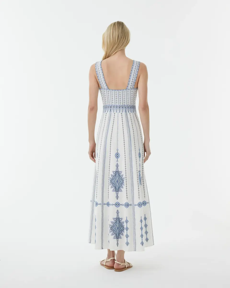 Emporio Sirenuse Nellie Dress with Astragal Embroidery | Thumbnail 3 Emporio Sirenuse Nellie Dress with Astragal Embroidery | Thumbnail 3