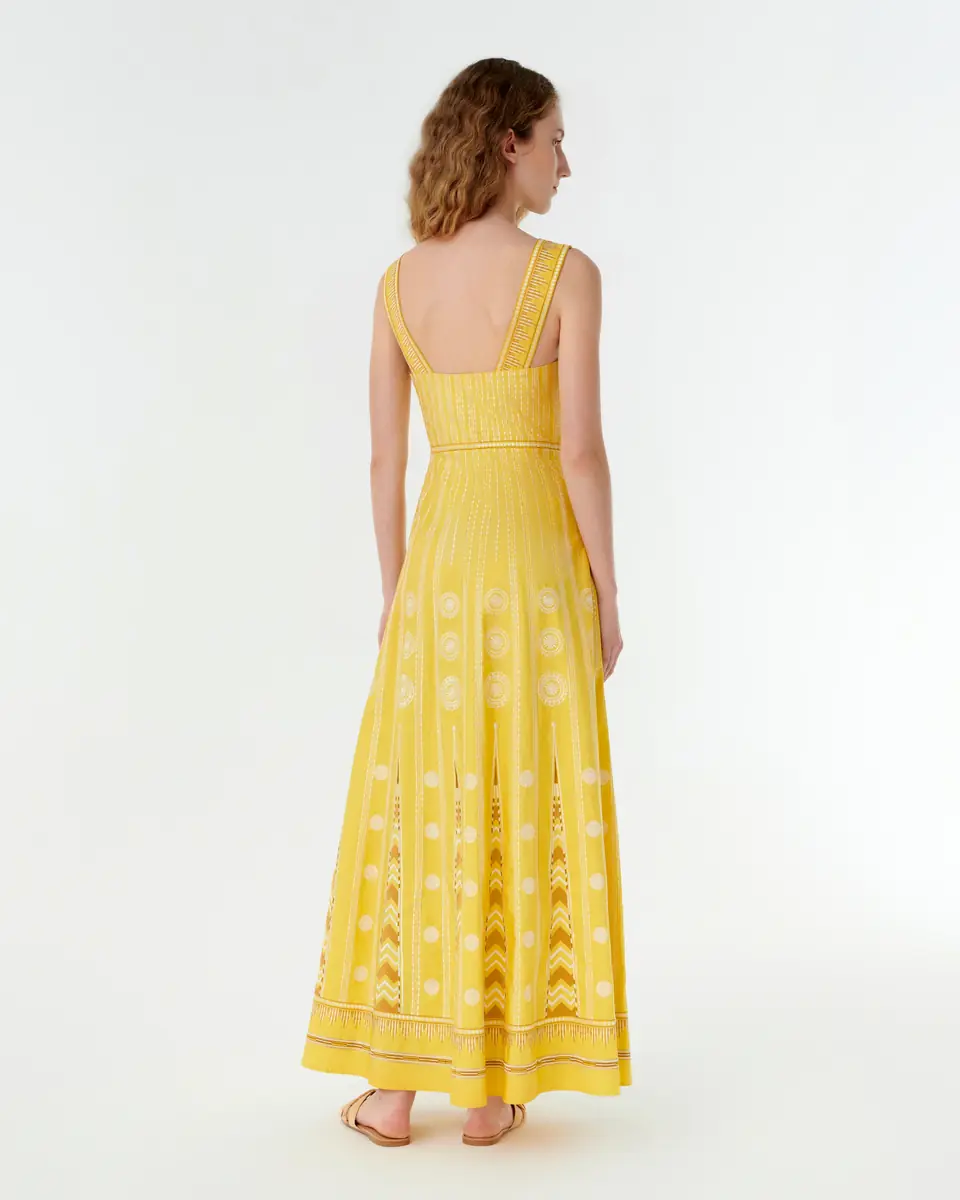 Emporio Sirenuse Nellie Dress with Backgammon Embroidery | Thumbnail 3 Emporio Sirenuse Nellie Dress with Backgammon Embroidery | Thumbnail 3
