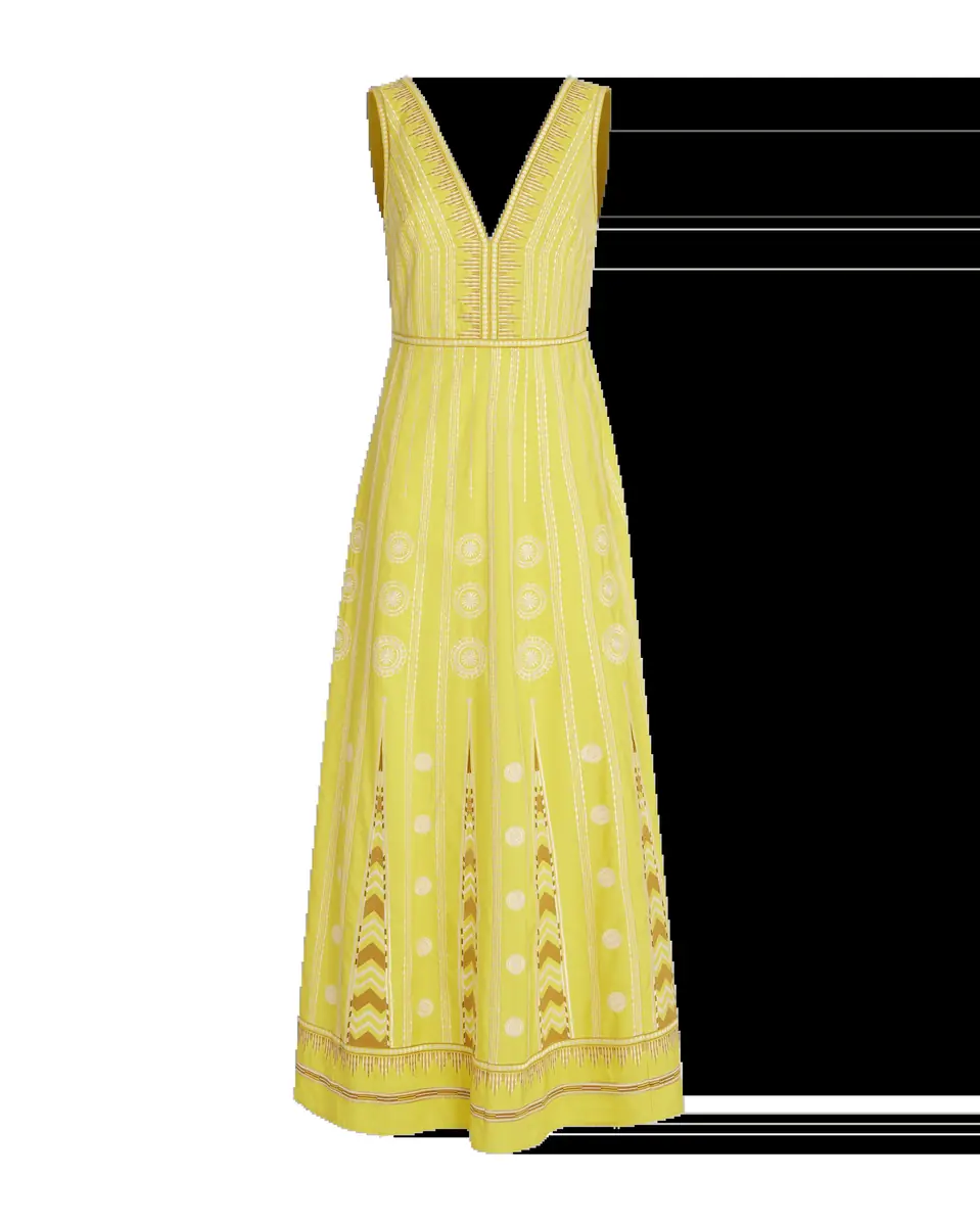 Emporio Sirenuse Nellie Dress with Backgammon Embroidery | Thumbnail 4 Emporio Sirenuse Nellie Dress with Backgammon Embroidery | Thumbnail 4