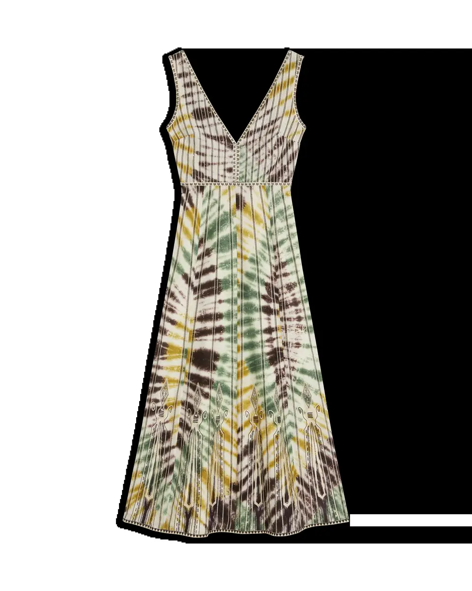 Emporio Sirenuse Nellie Dress With Tie Dye Embroidery | Thumbnail 6 Emporio Sirenuse Nellie Dress With Tie Dye Embroidery | Thumbnail 6