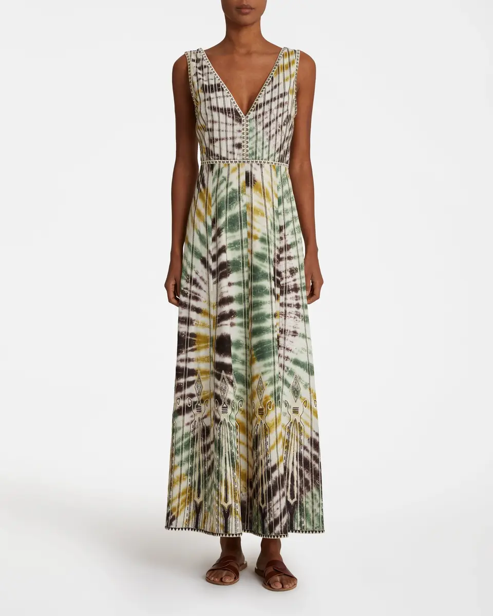Emporio Sirenuse Nellie Dress With Tie Dye Embroidery | Thumbnail 7 Emporio Sirenuse Nellie Dress With Tie Dye Embroidery | Thumbnail 7