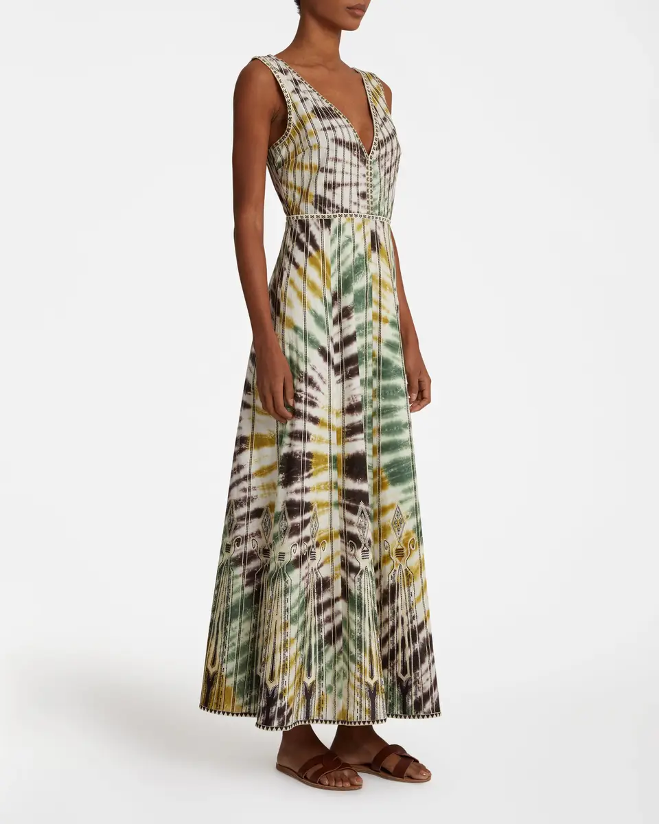 Emporio Sirenuse Nellie Dress With Tie Dye Embroidery | Thumbnail 8 Emporio Sirenuse Nellie Dress With Tie Dye Embroidery | Thumbnail 8