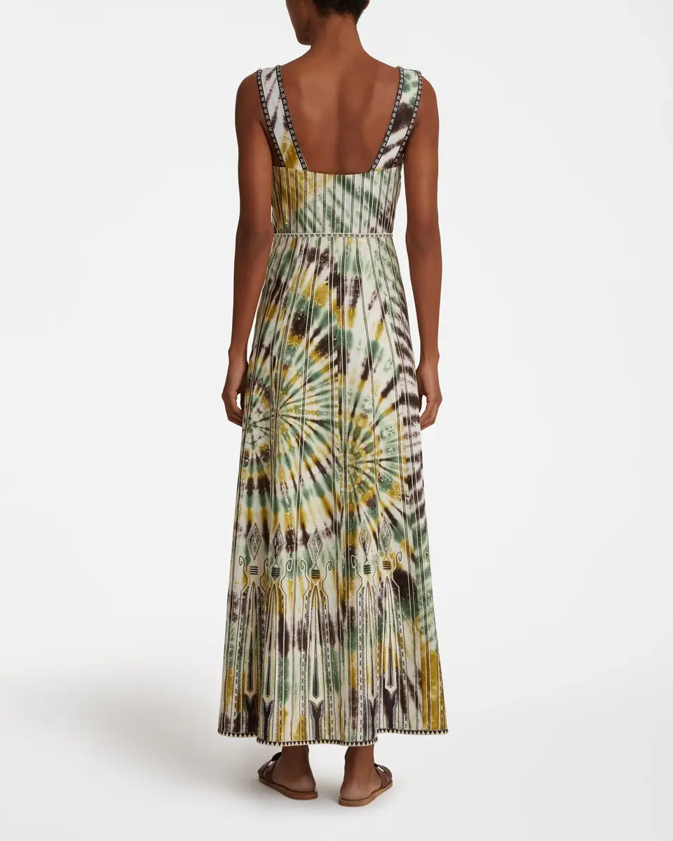 Emporio Sirenuse Nellie Dress With Tie Dye Embroidery | Thumbnail 9 Emporio Sirenuse Nellie Dress With Tie Dye Embroidery | Thumbnail 9