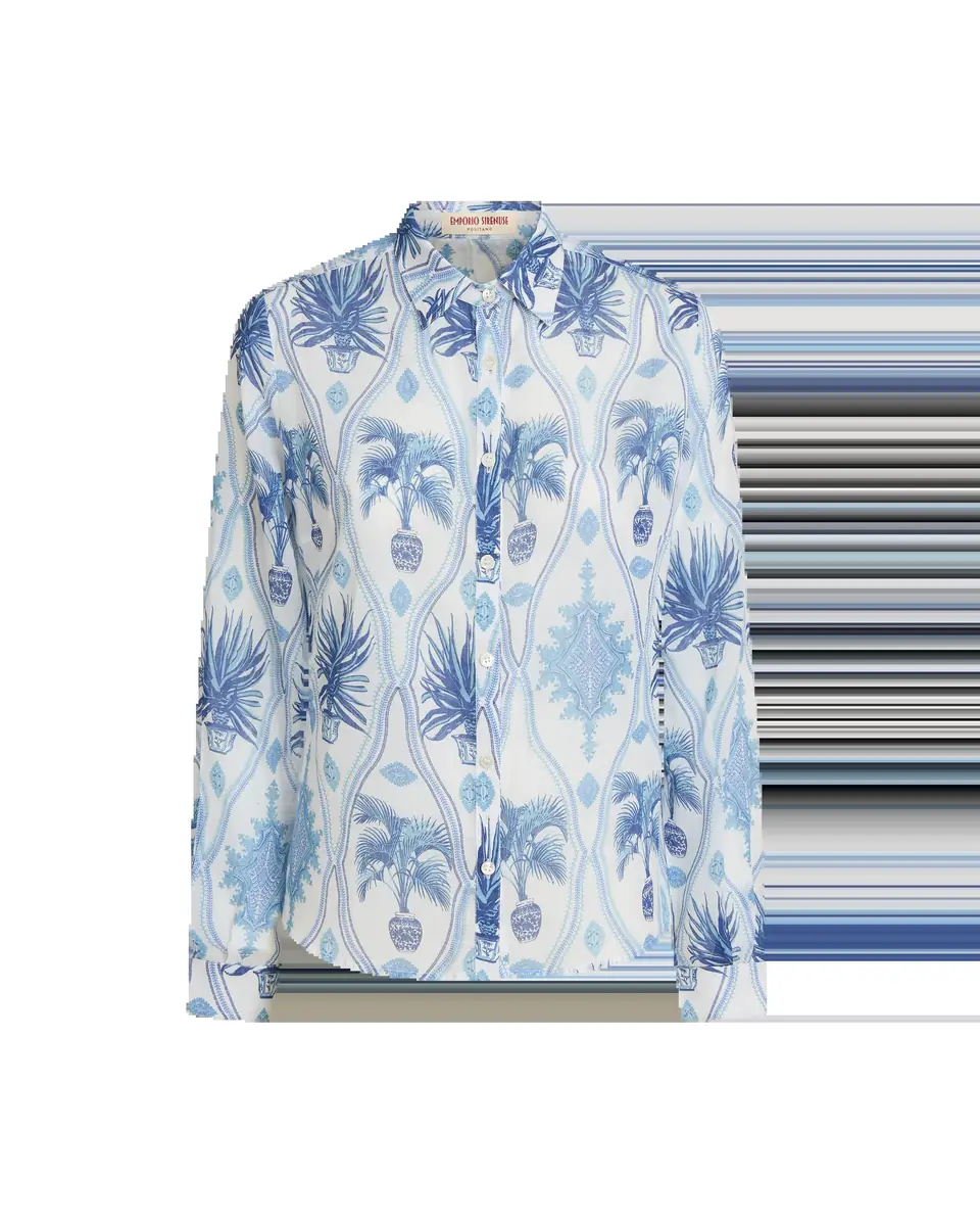 Emporio Sirenuse Odetta Shirt in Garden Mesh Print | Thumbnail 5