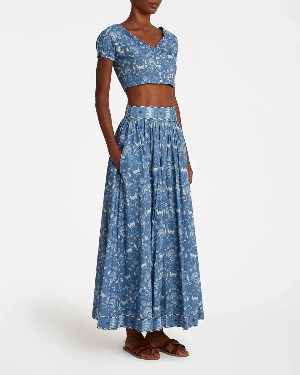 Emporio Sirenuse Ombretta Skirt in Batik Print | Thumbnail 3