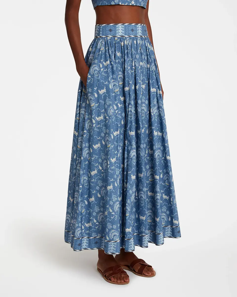 Emporio Sirenuse Ombretta Skirt in Batik Print | Thumbnail 5
