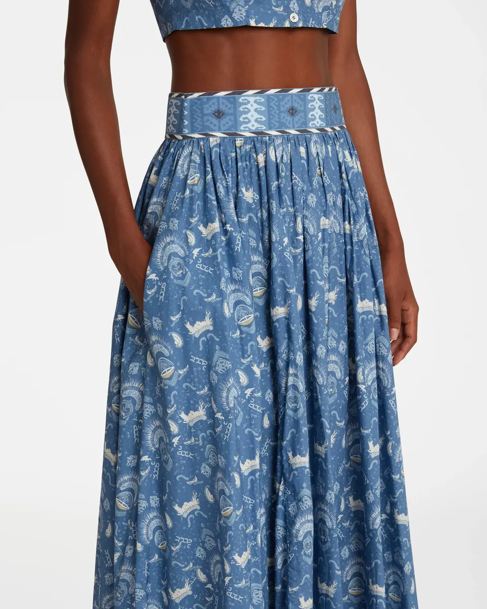 Emporio Sirenuse Ombretta Skirt in Batik Print | Thumbnail 6