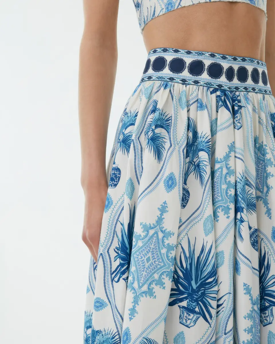 Emporio Sirenuse Ombretta Skirt in Garden Mesh Print | Thumbnail 2 Emporio Sirenuse Ombretta Skirt in Garden Mesh Print | Thumbnail 2