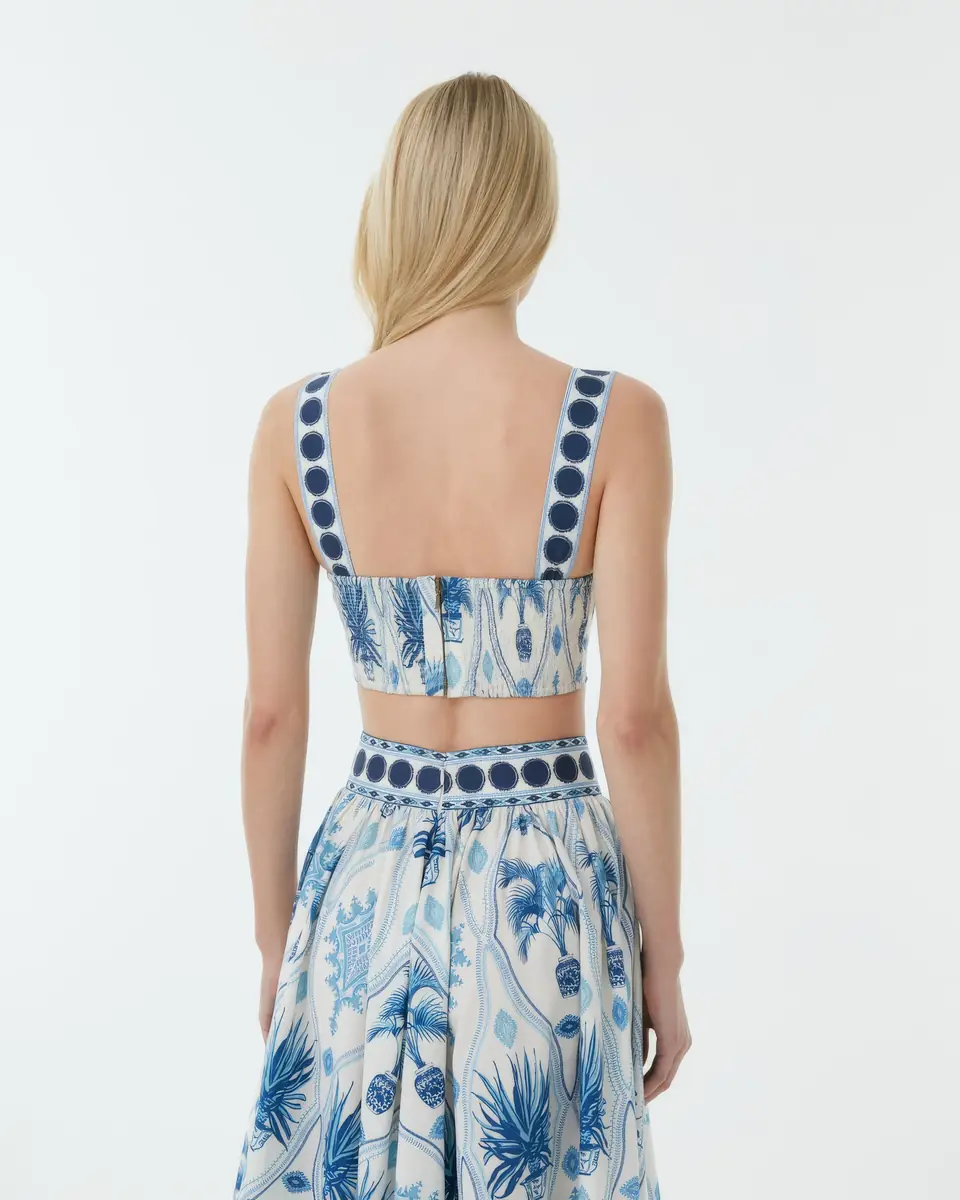 Emporio Sirenuse Ombretta Skirt in Garden Mesh Print | Thumbnail 4 Emporio Sirenuse Ombretta Skirt in Garden Mesh Print | Thumbnail 4