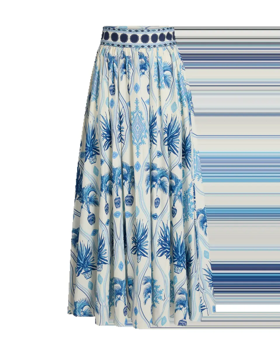 Emporio Sirenuse Ombretta Skirt in Garden Mesh Print | Thumbnail 6 Emporio Sirenuse Ombretta Skirt in Garden Mesh Print | Thumbnail 6