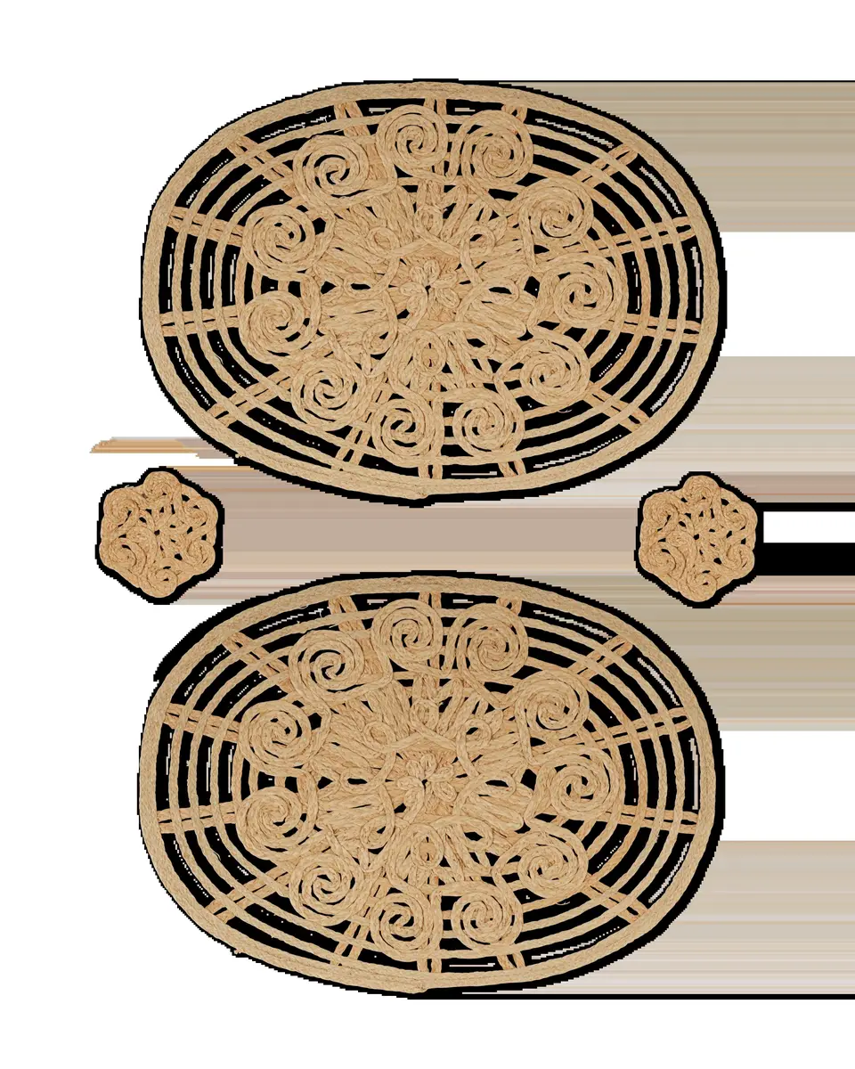 Emporio Sirenuse Oval Placemats and Coasters - Set of 2 | Image 1 Emporio Sirenuse Oval Placemats and Coasters - Set of 2 | Image 1