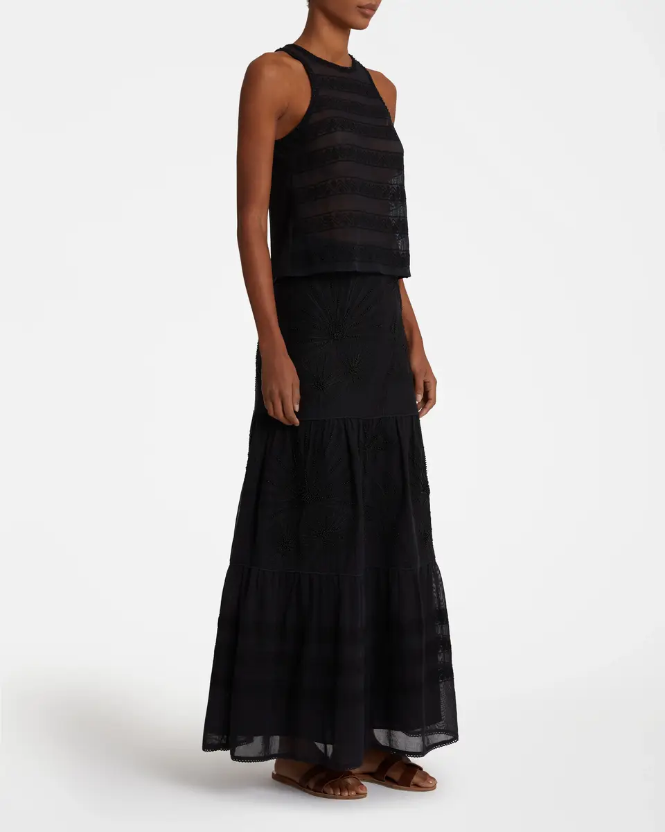 Emporio Sirenuse Pilar Top With Flower Net Embroidery | Thumbnail 3 Emporio Sirenuse Pilar Top With Flower Net Embroidery | Thumbnail 3