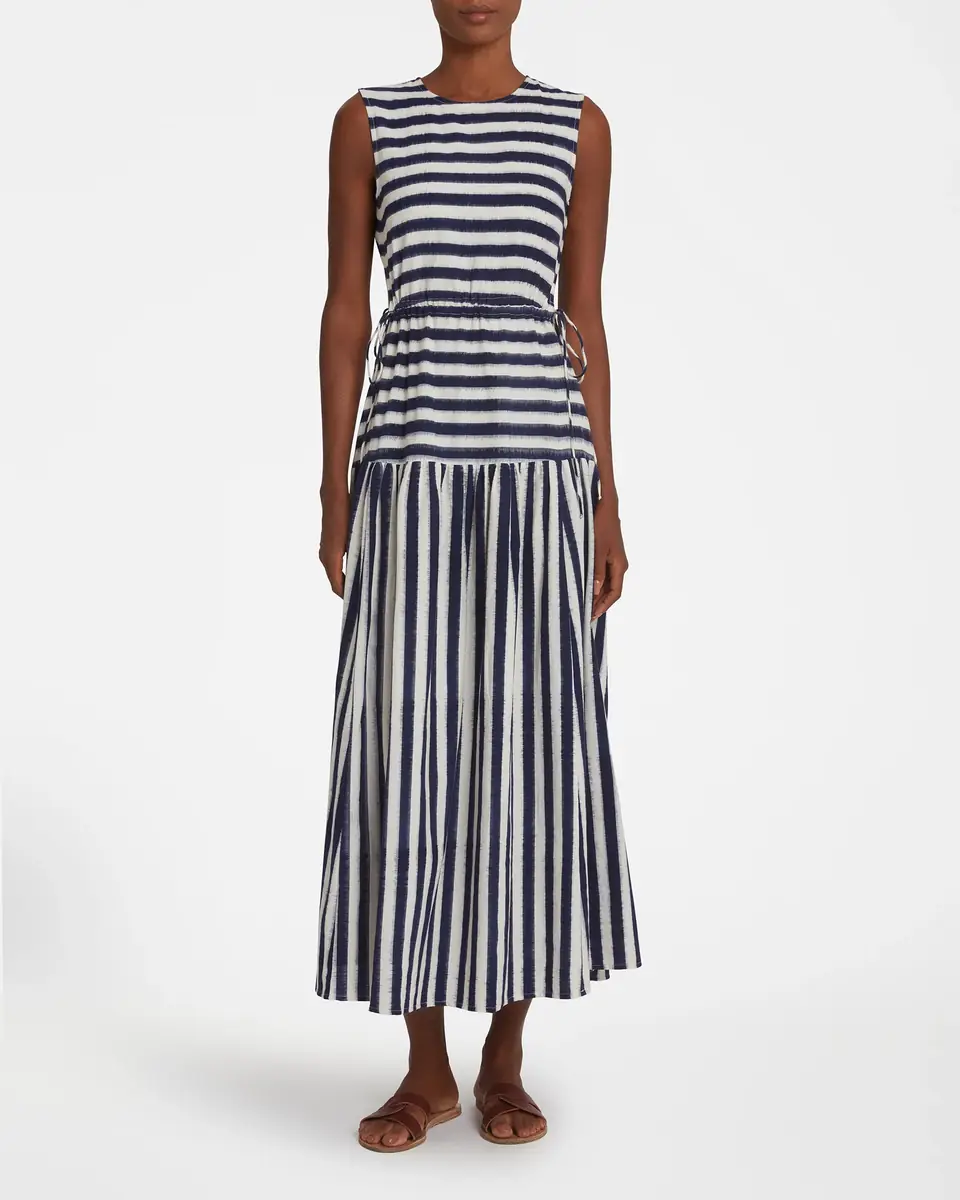 Emporio Sirenuse Pulcheria Dress in Ikat Stripes | Thumbnail 2 Emporio Sirenuse Pulcheria Dress in Ikat Stripes | Thumbnail 2