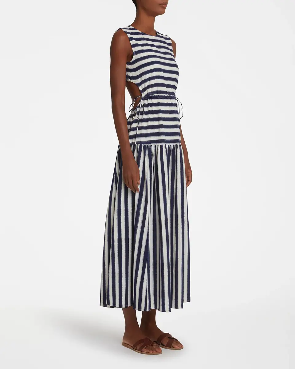 Emporio Sirenuse Pulcheria Dress in Ikat Stripes | Thumbnail 3 Emporio Sirenuse Pulcheria Dress in Ikat Stripes | Thumbnail 3