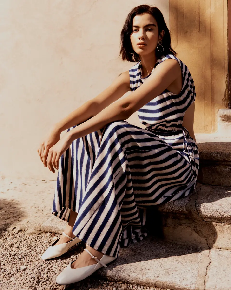 Emporio Sirenuse Pulcheria Dress in Ikat Stripes | Thumbnail 6 Emporio Sirenuse Pulcheria Dress in Ikat Stripes | Thumbnail 6