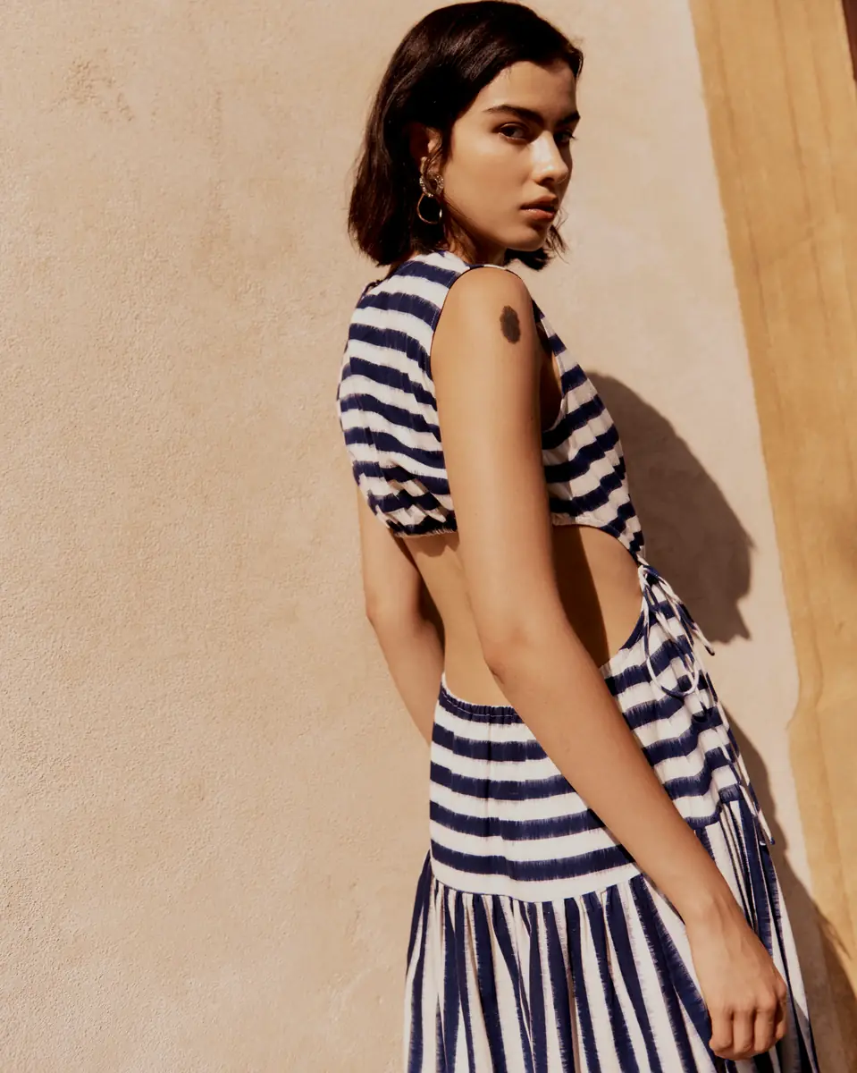 Emporio Sirenuse Pulcheria Dress in Ikat Stripes | Thumbnail 7 Emporio Sirenuse Pulcheria Dress in Ikat Stripes | Thumbnail 7
